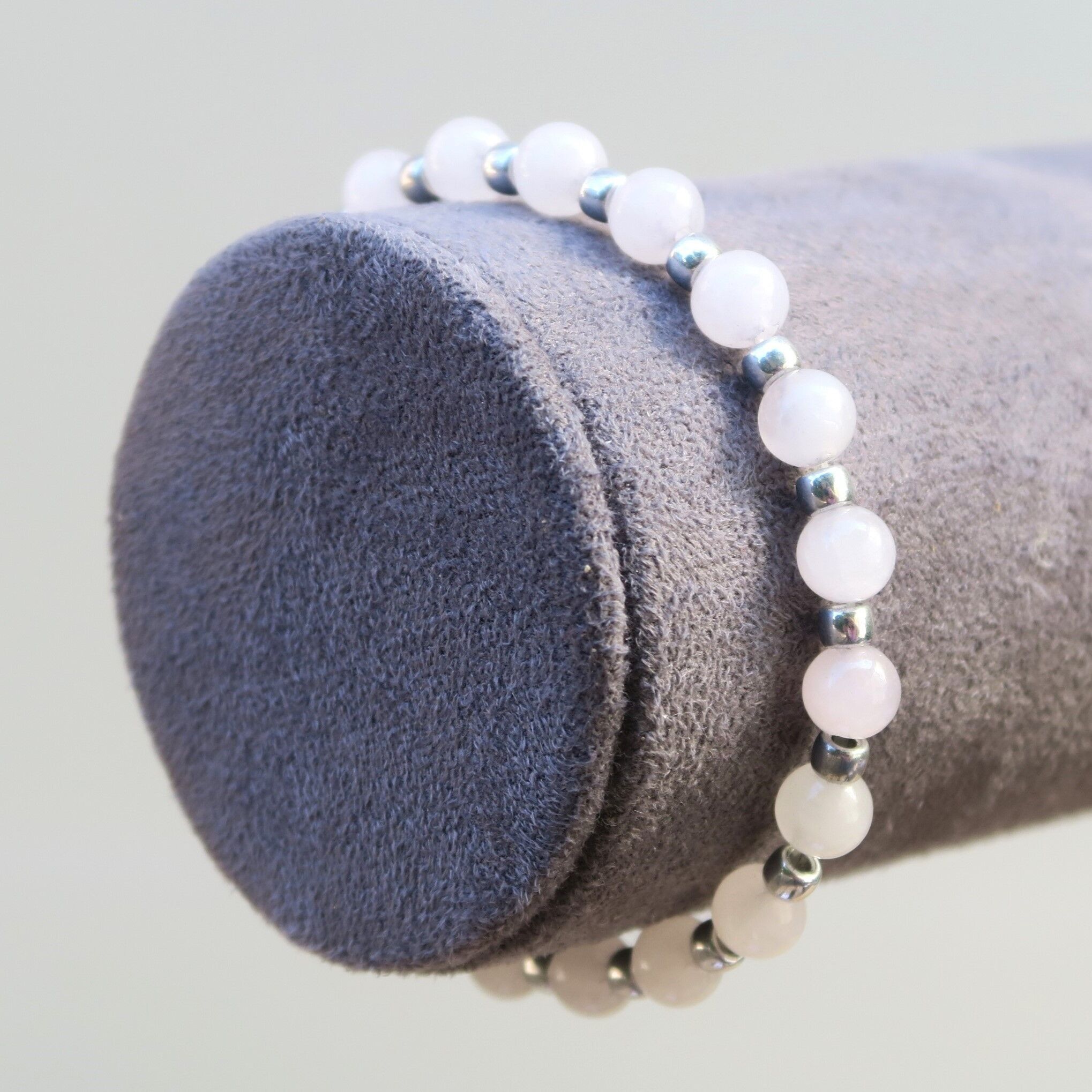 Bracciale in pietra fine - Quarzo rosa