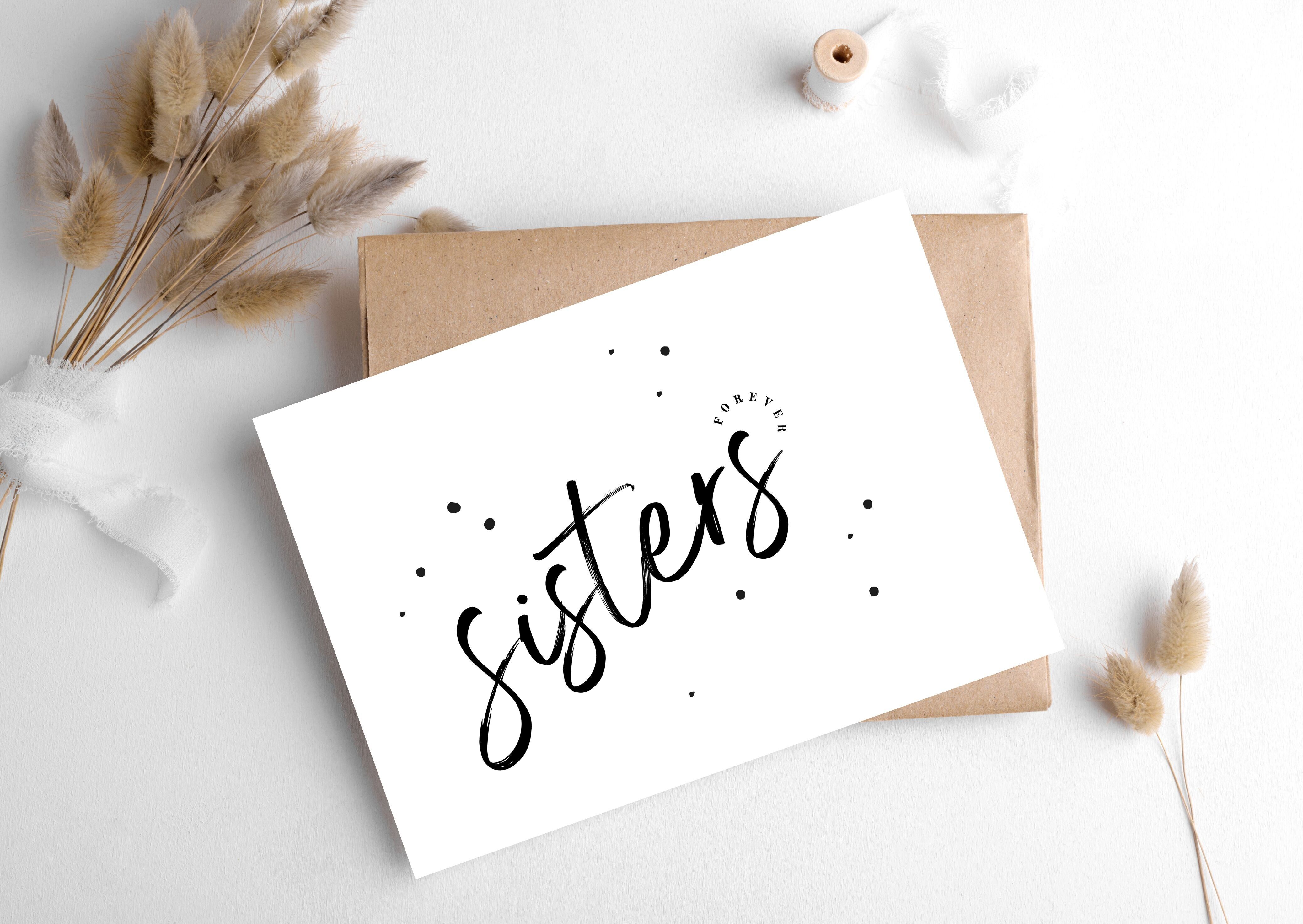 CARTOLINA SORELLE PER SEMPRE