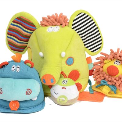 Peluches d'activités classiques Dolce Toys 4 en 1 - Aventure Safari
