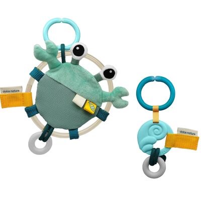 Pendentif d'activité et anneau de dentition Dolce Toys Ocean - Crab Shelly