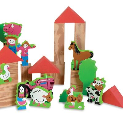 Blocs de mousse Edushape My Soft World - Farmyard