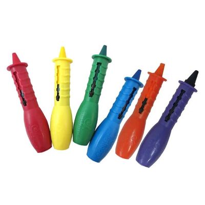 Edushape Bath Toys Crayons & Foam Holder - 6 Pieces