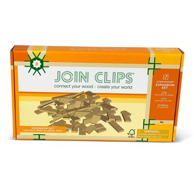 JOIN CLIPS Kit d'extension 200 planches de construction en bois Pro