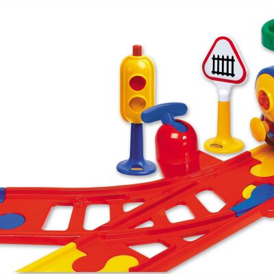 Set de tren de vías intercambiables Tolo First Friends (10 piezas)