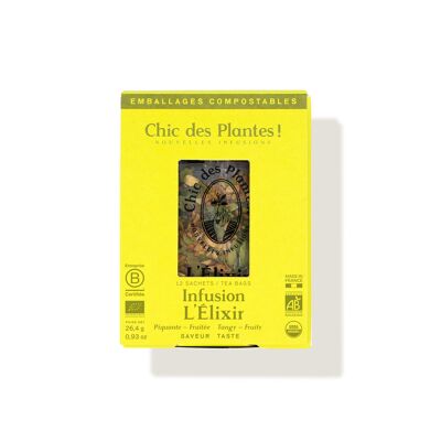 INFUSIÓN ORGÁNICA EL ELIXIR (12 BOLSAS) - JENGIBRE, LIMÓN, COMBAVA