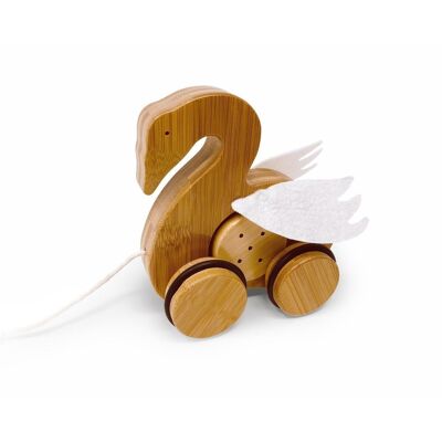 Figura de arrastre de bambú Kinderfeets Swan