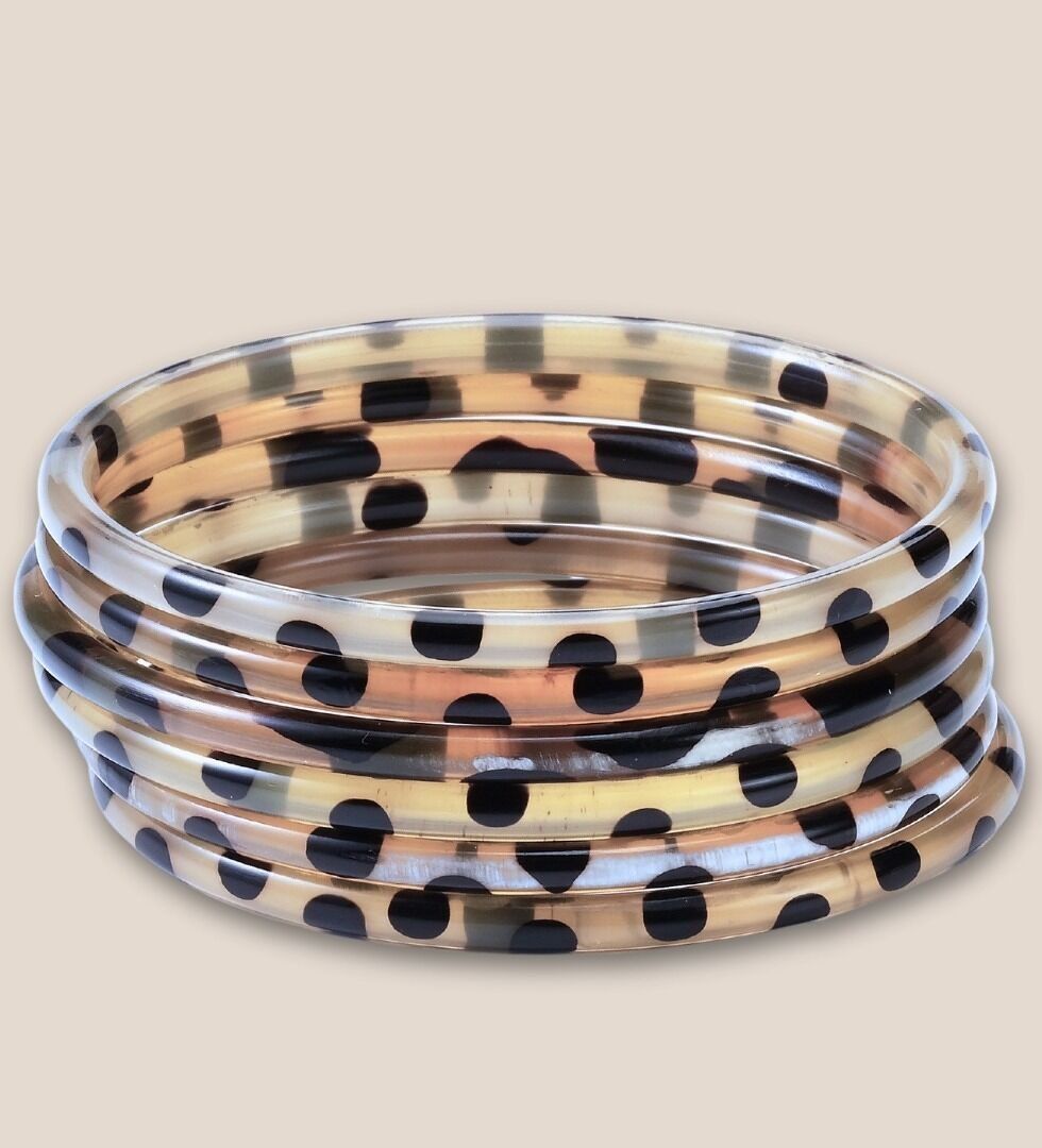 Horn bracelet 4mm LEO black 04