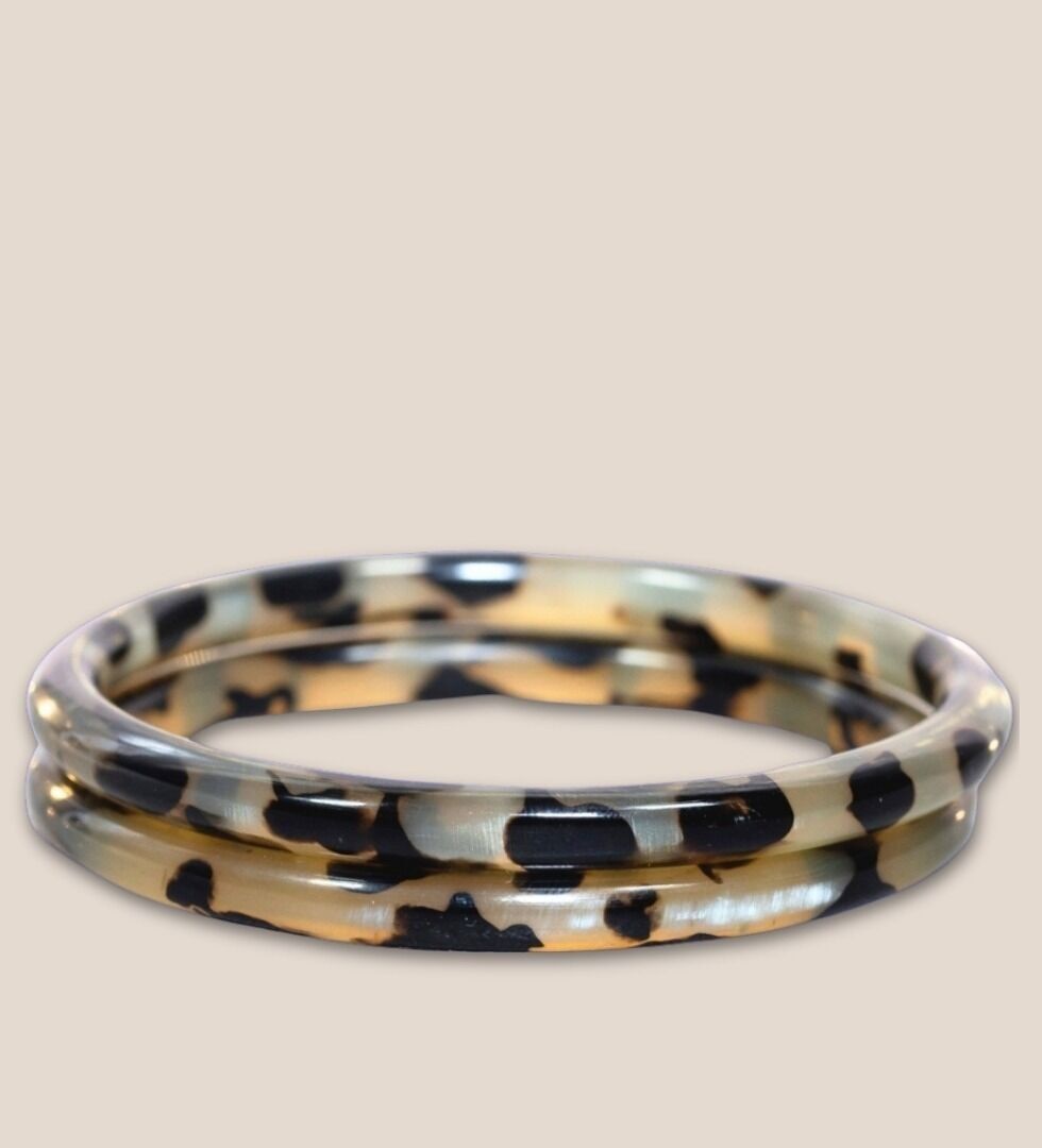 Horn bracelet 6mm LEO black 04