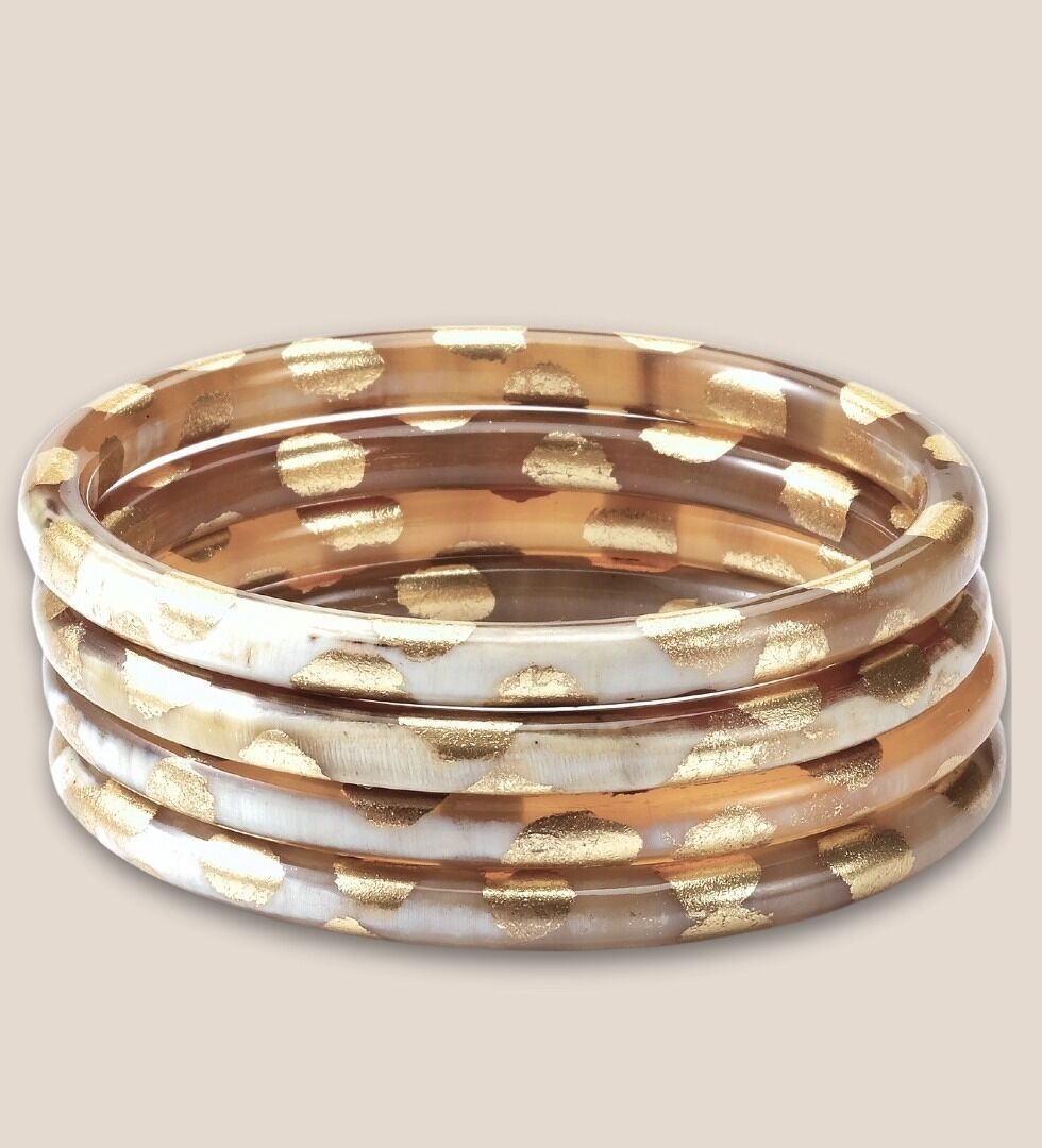Recycelter Hornarmreif 6 mm LEO Gold 01