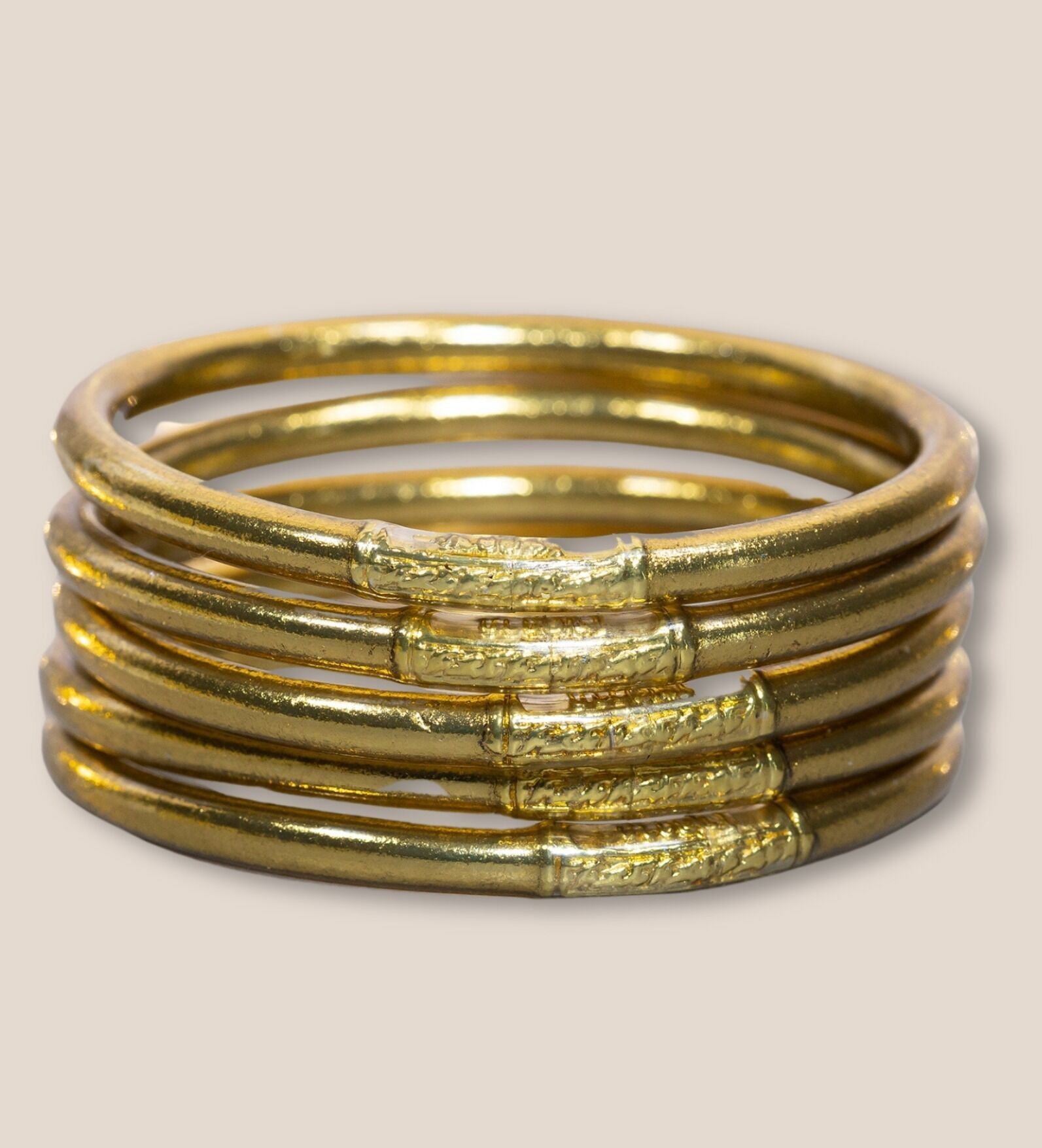 Bracciale buddista emblematico da 5 mm in bronzo - taglia L 67 mm