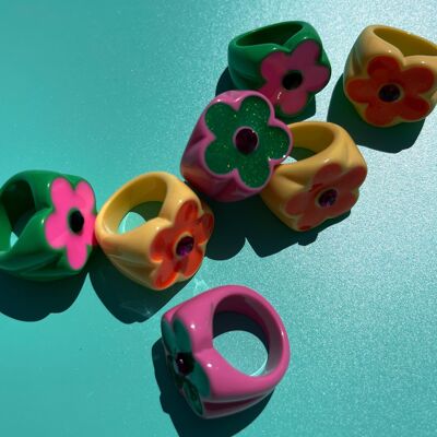 Chunky Flower Ring