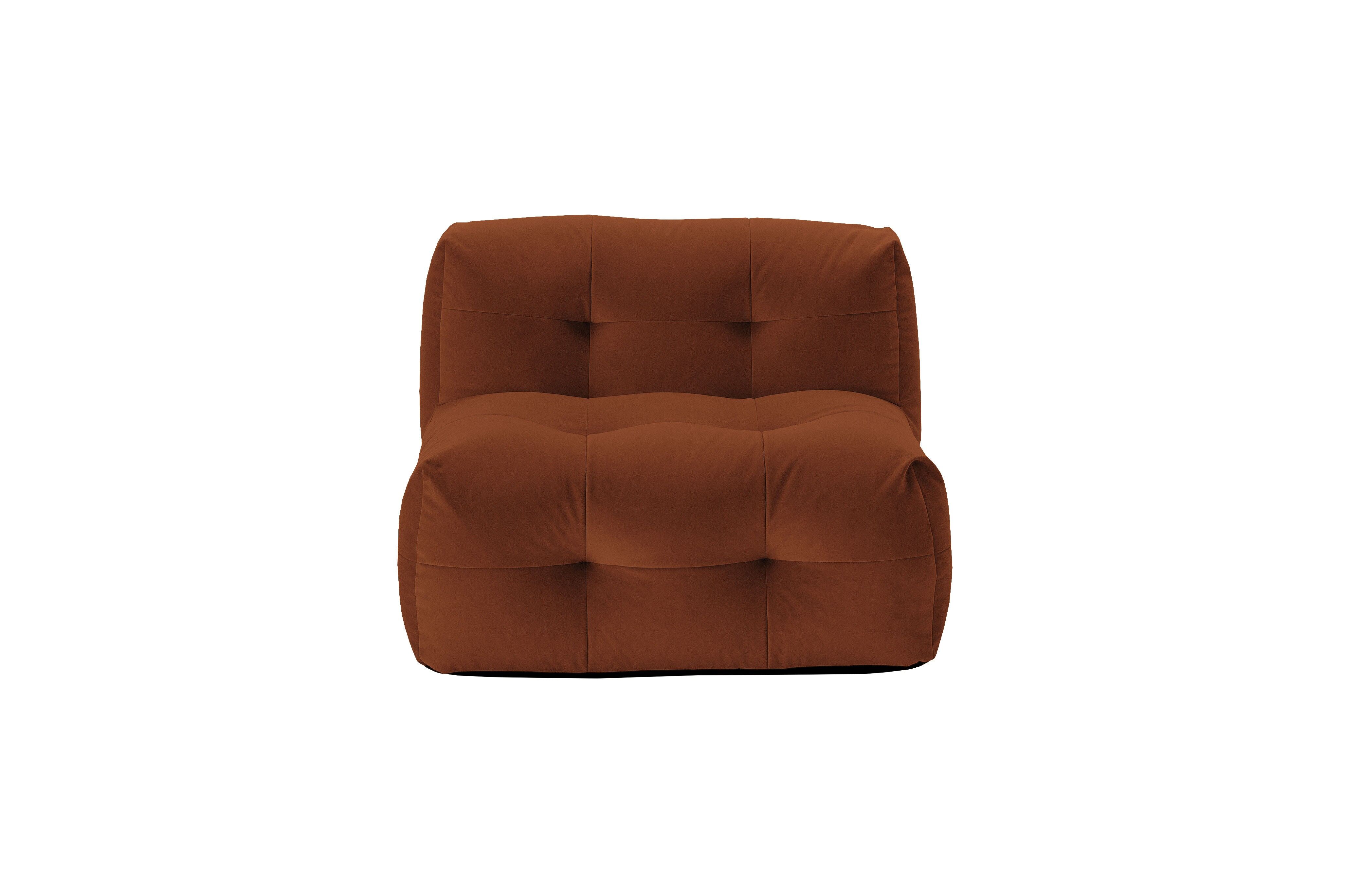 Not-A-Sofa Lounge Chair, chocolate velour