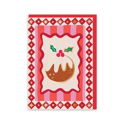 Cartolina di Natale del budino di Natale