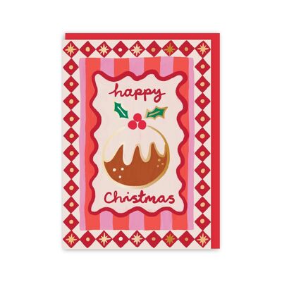 Christmas Pudding Christmas Card
