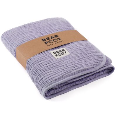Couverture pour bébé en mousseline polaire douce et moelleuse - violet