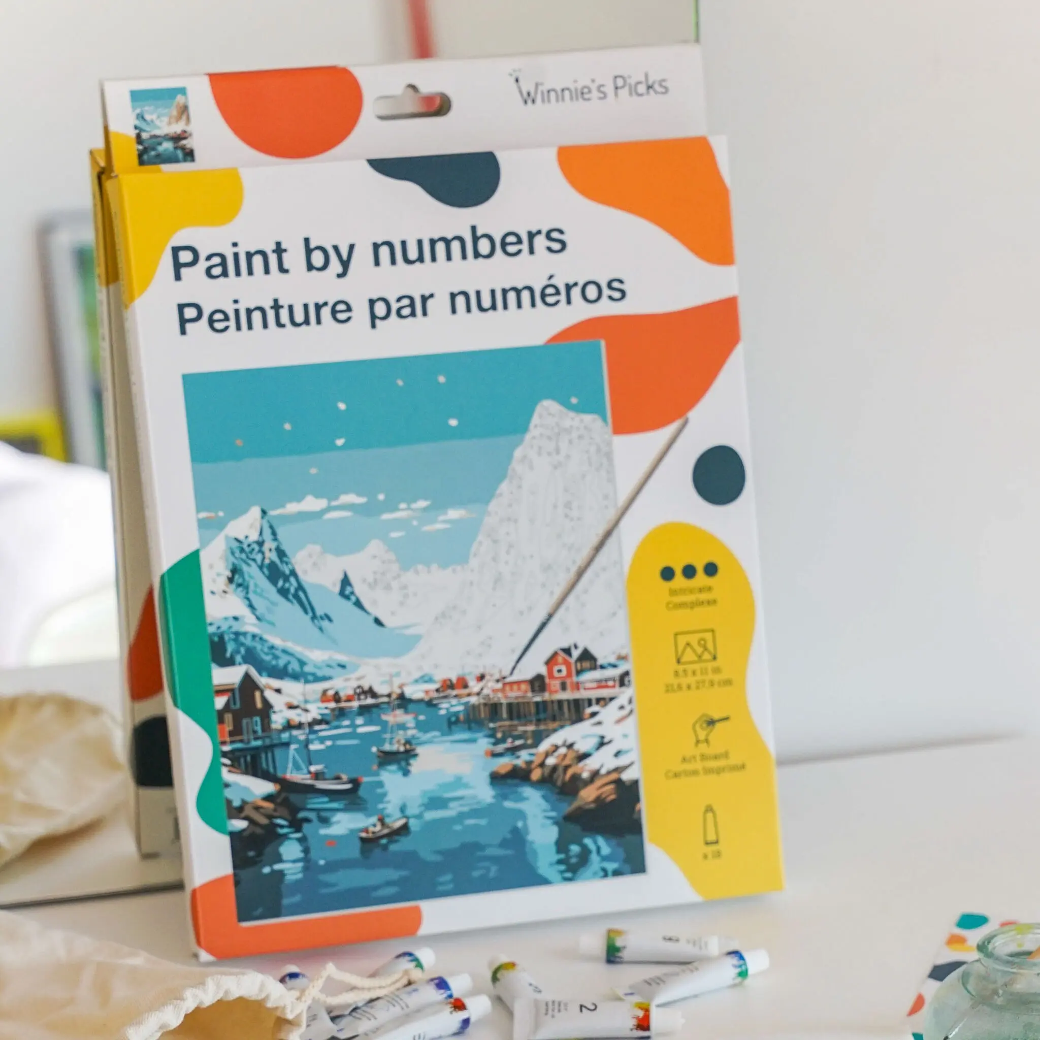Kit de peinture à numéros pour adultes Kit de peinture Iris bleus Van Gogh dans le jardin Les