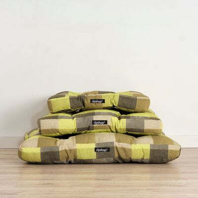 Panier pour animaux de compagnie 100 % coton résistant aux taches, vert