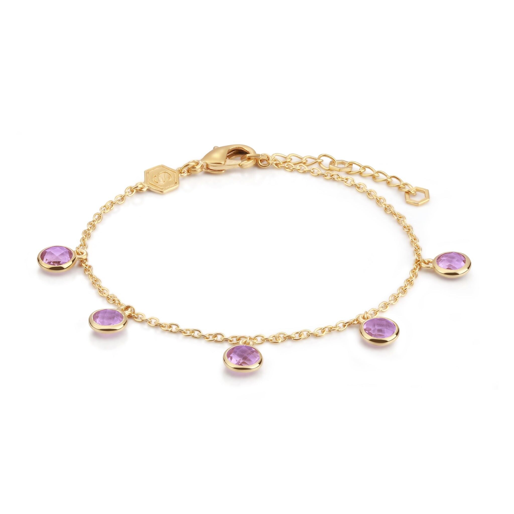 Gemia bracelet in Amethyst stones