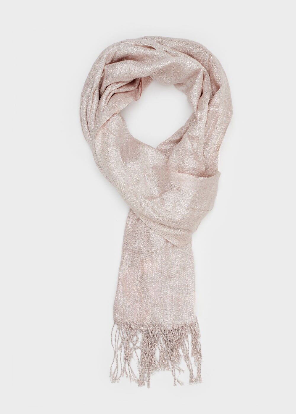 ÉTOLES PARISIENNES EN LUREX ROSE CLAIR/ARGENT