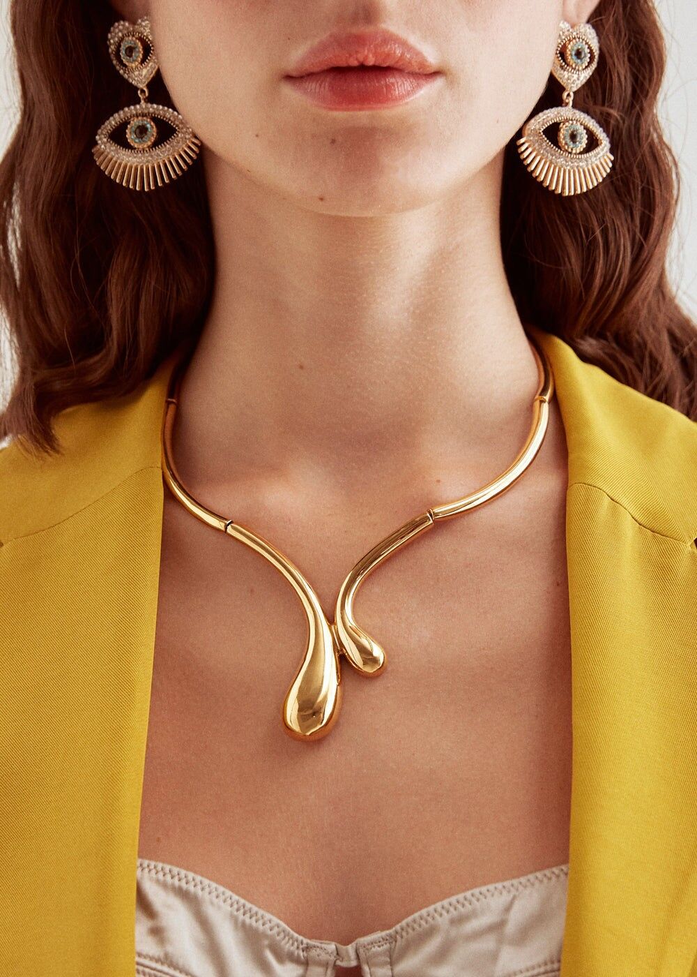 STAIN. STEEL SNAKE NECKLACE IN GOLD