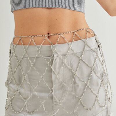 CHAIN SILVER SKIRT ADJUSTABLE