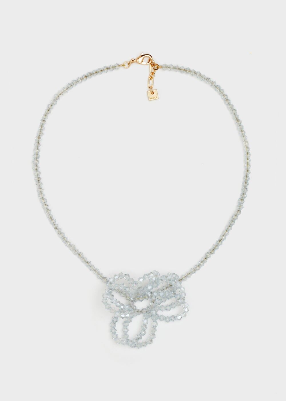 BLÜTENBLATT-HALSKETTE MIT PERLEN + FARBEN