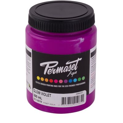 Permaset Aqua Standard 300 ml Violet - Encre de sérigraphie pour tissu - Kit de sérigraphie idéal pour la maison, le bureau, le kit de démarrage, la peinture textile, la sérigraphie et autres encres textiles