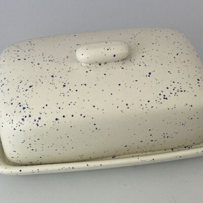 Butter Dish Light Speckled Blue Glaze