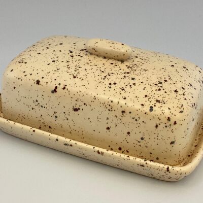 Butter Dish - Speckled Honey Glaze