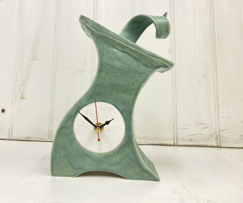 Shelf Clock in Cornish Copper Glaze