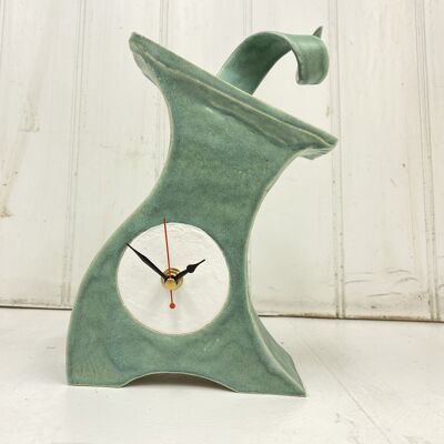 Shelf Clock in Cornish Copper Glaze