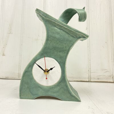 Shelf Clock in Cornish Copper Glaze