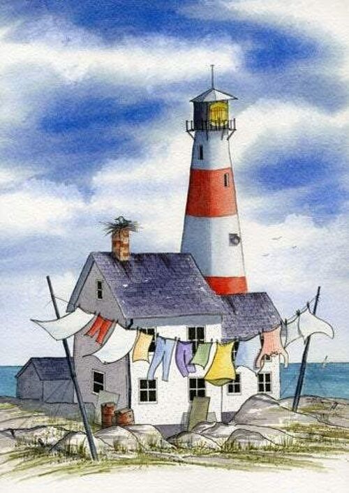 Art Print Portland Bill Lighthouse