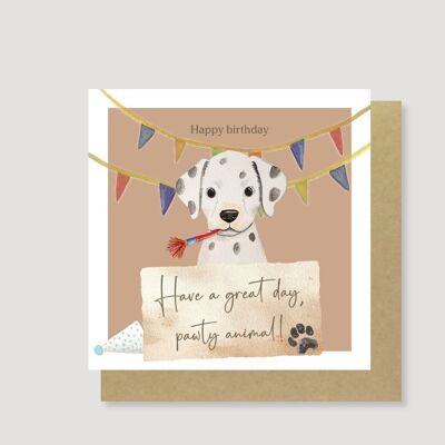 Biglietto di auguri per il compleanno di un cucciolo di dalmata