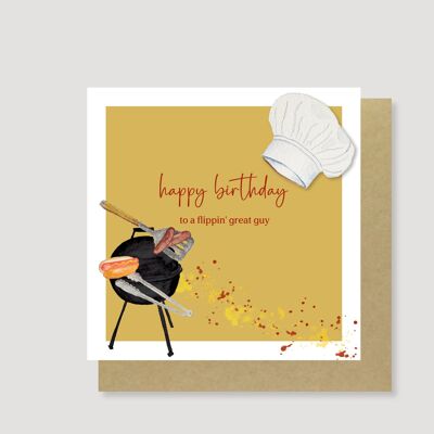 Carte d'anniversaire barbecue
