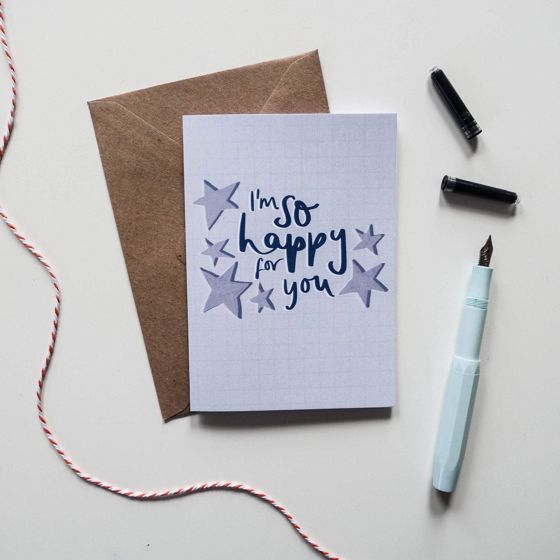 Ich freue mich so für dich Karte