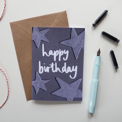 Happy Birthday Stars Card