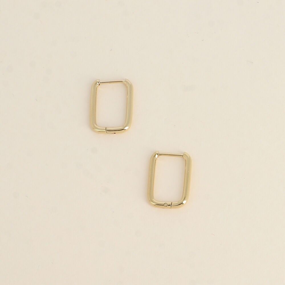 Kreolen - rechteckiger Ring 12x18mm