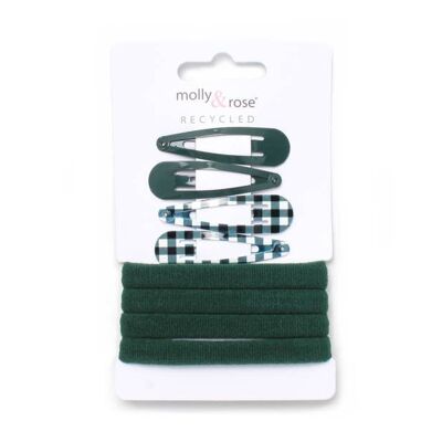 Bottle Green sleepies and jersey elastics set