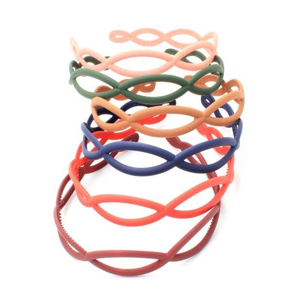 2.5 cm matter Haarreif aus Kunststoff im Flechtstil