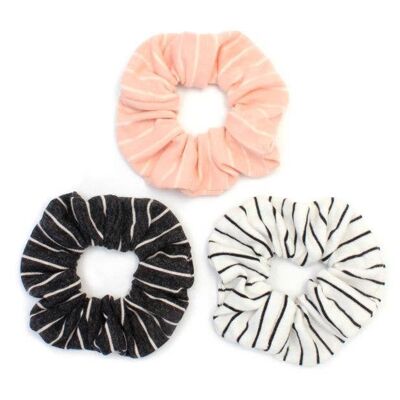 Regular - 100% Cotton Striped Scrunchie. Dia.11cm