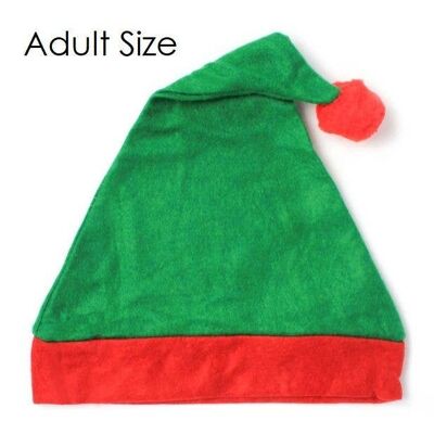 Bonnet de lutin de Noël* avec pompon rouge