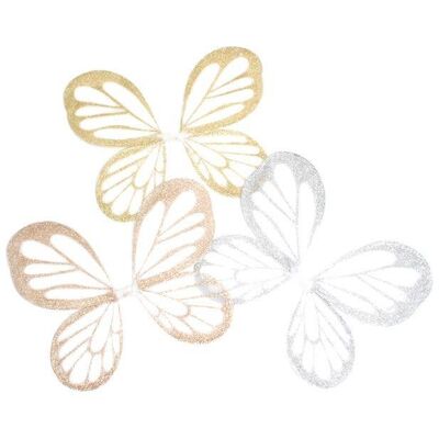 Ailes de fée blanches en filet avec paillettes colorées 45 x 35 cm