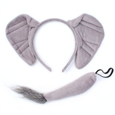 Ensemble de déguisements avec oreilles et queue d'éléphant