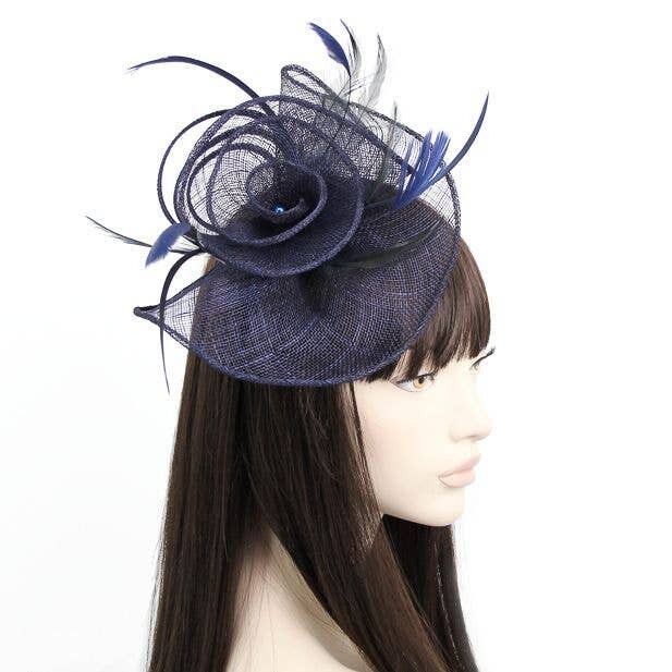 Stile Libby, fascinator Sinamay su cerchietto
