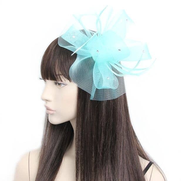 Stil Luna.Aqua Net Fascinator am Clip