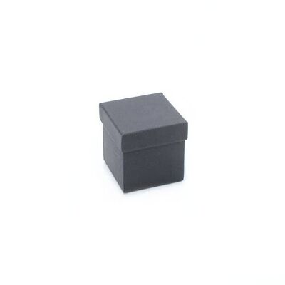Boîte à bagues. 5x5x5cm.Coffret cadeau noir
