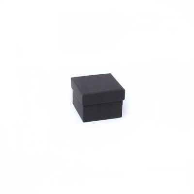 Boîte à bagues. 5x5x3.5cm.Coffret cadeau noir