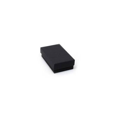 Boîte à boutons de manchette / boucles d'oreilles. 8x5x2.5cm.Coffret cadeau noir