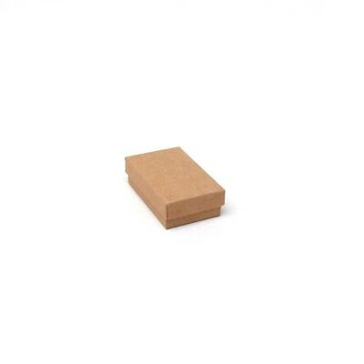 Boîte à boutons de manchette / boucles d'oreilles. 8x5x2.5cm.Coffret cadeau Kraft